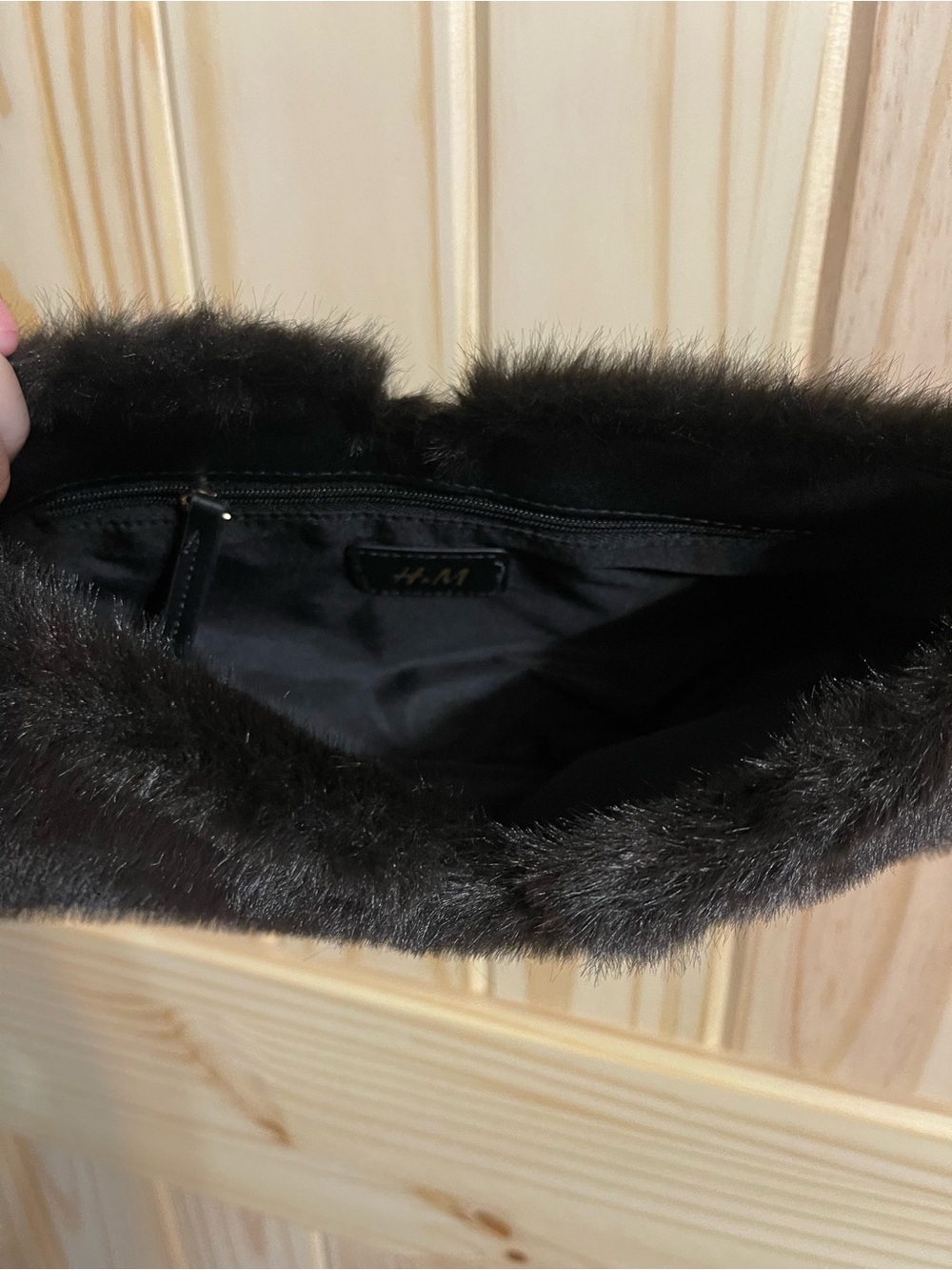 H&M Dark Brown Faux Fur Shoulder Bag - Picture 7 of 7